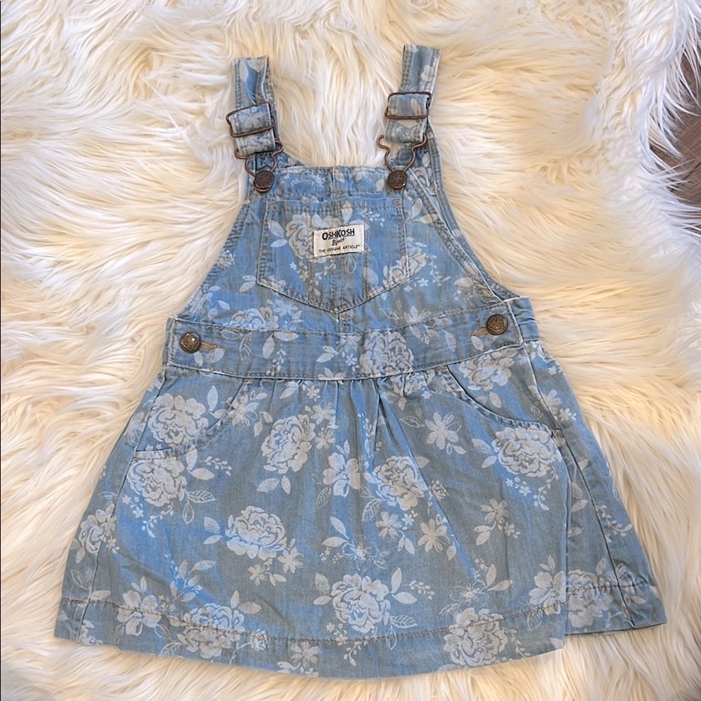 OshKosh B'gosh Denim Floral Kids Overalls size:24m